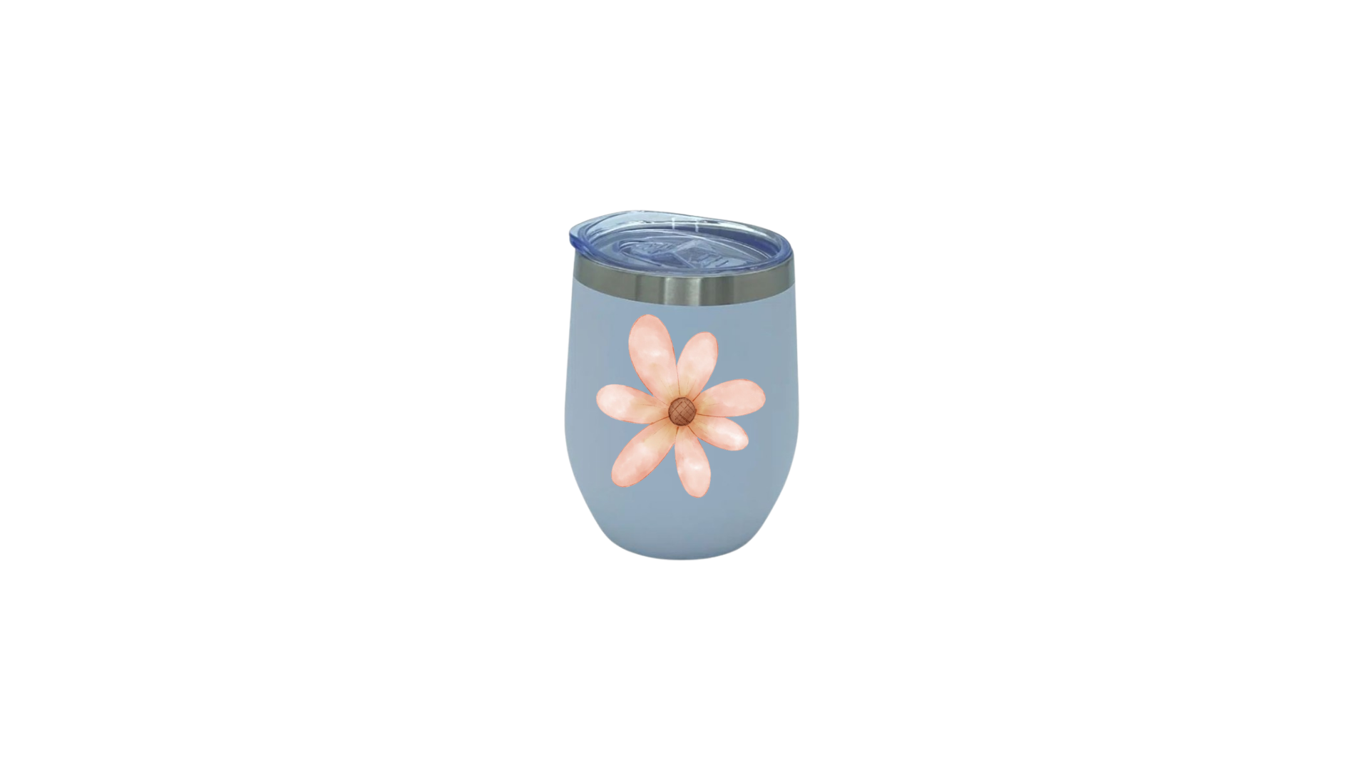 Wine Tumbler with flower