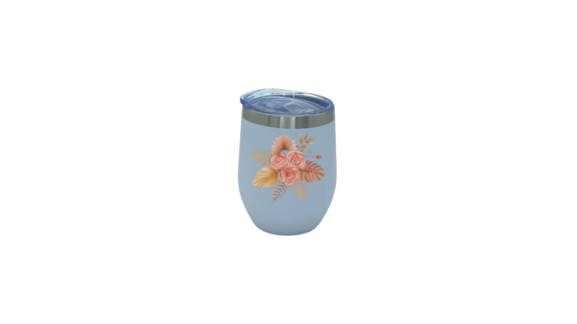 Wine Tumbler with flower