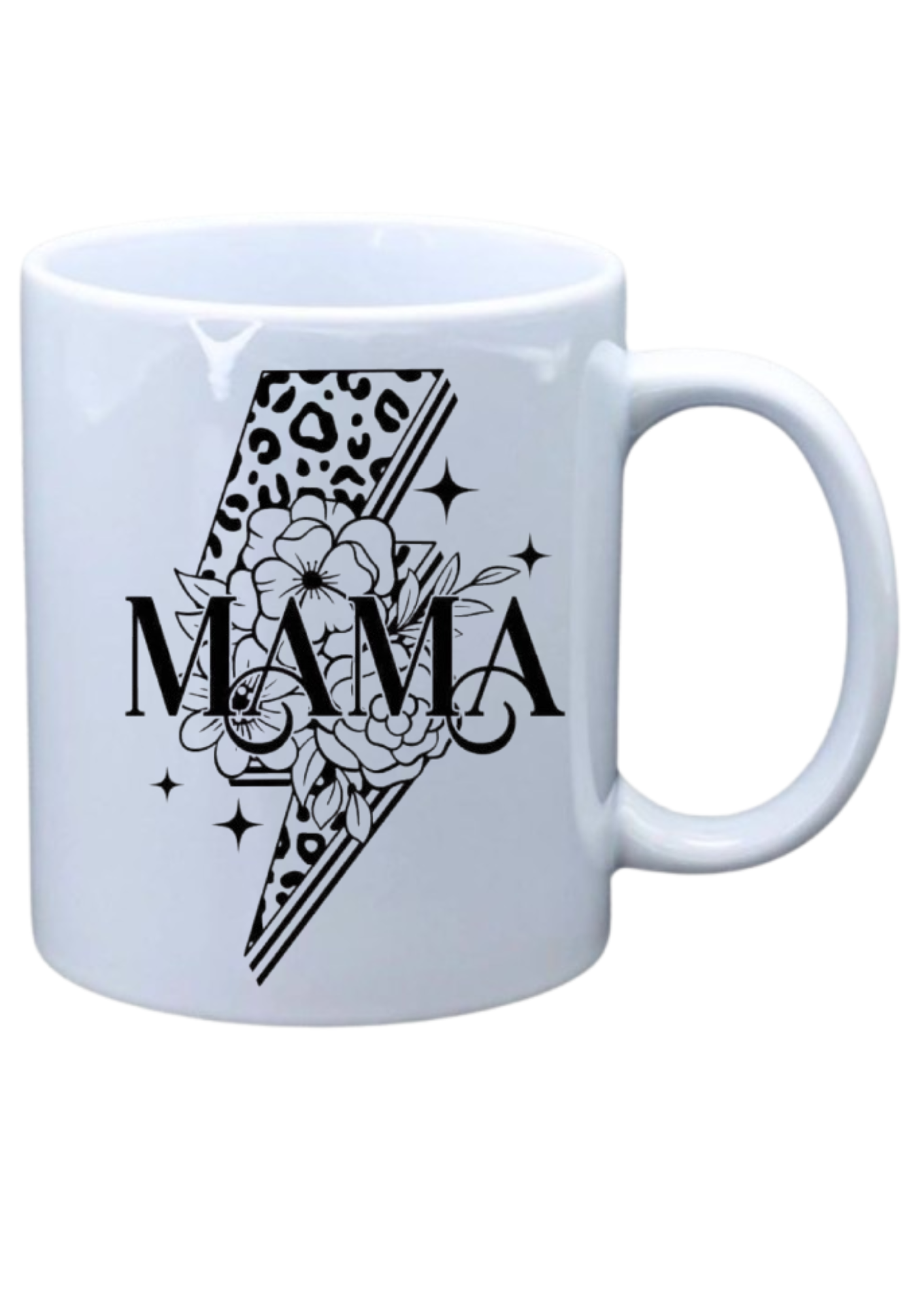 Mama with lightning in leopard print