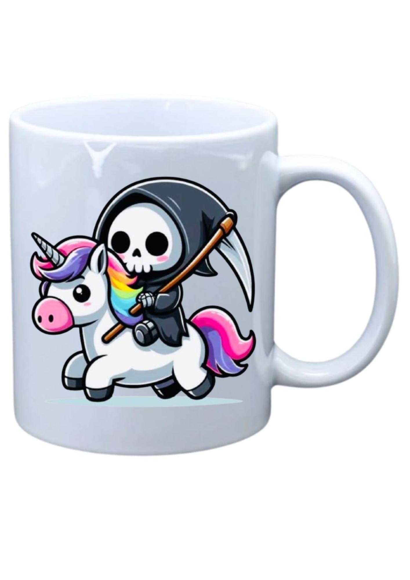 Reaper riding unicorn