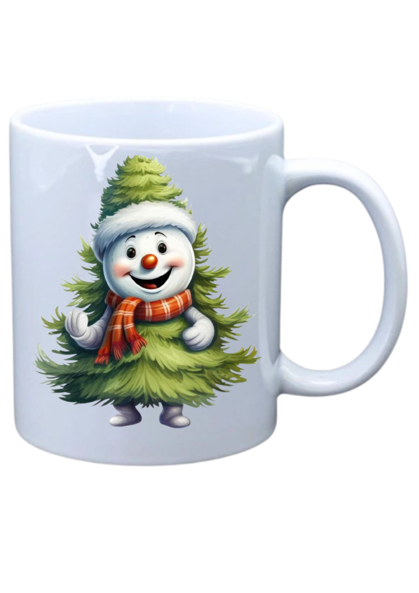 Snowman in christmas tree
