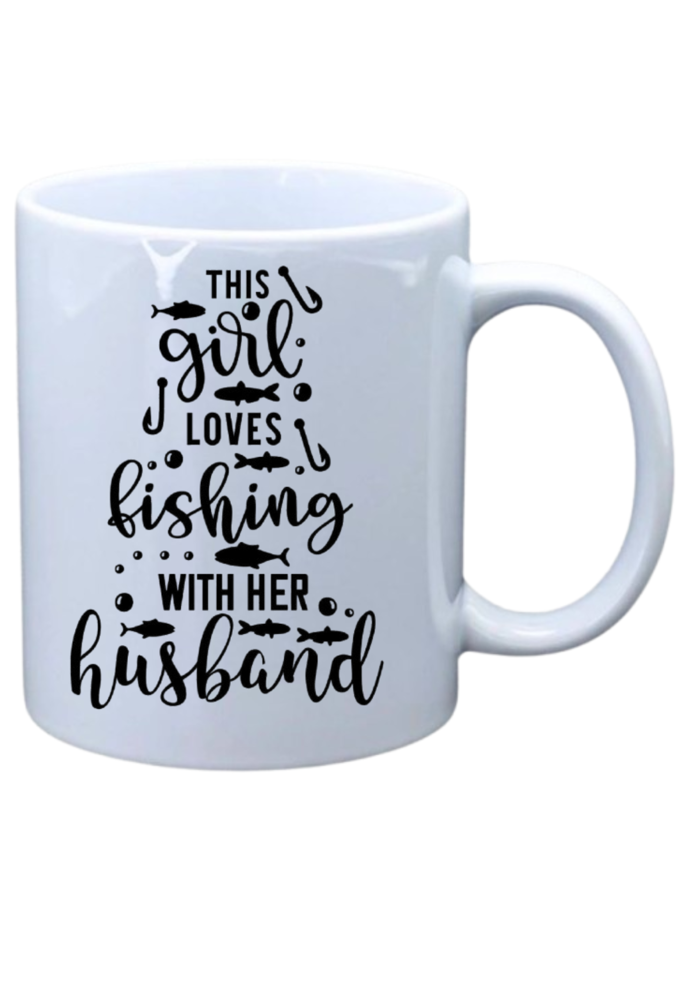This girl loves fishing with her husband