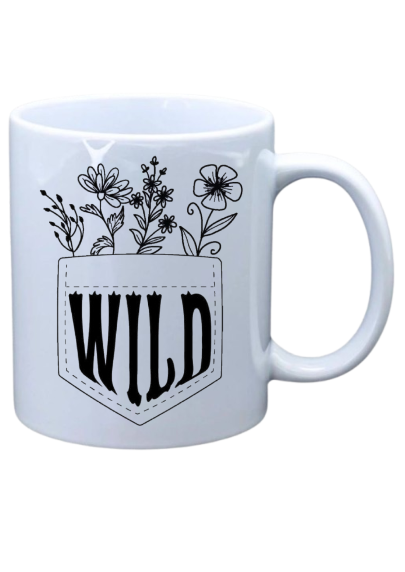 Wild with flowers in pocket