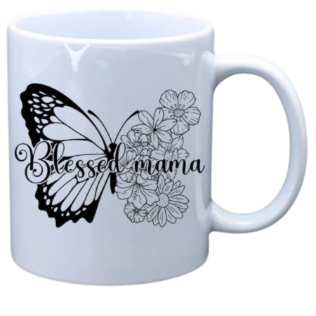 Blessed mama with butterfly and flowers 2